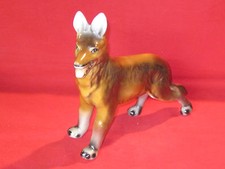 Large vintage porcelain pottery German Shepherd dog figurine statue