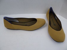 Rothy's Womens The Flat Lemon Drop Gold Yellow Round Toe Flats Size 7