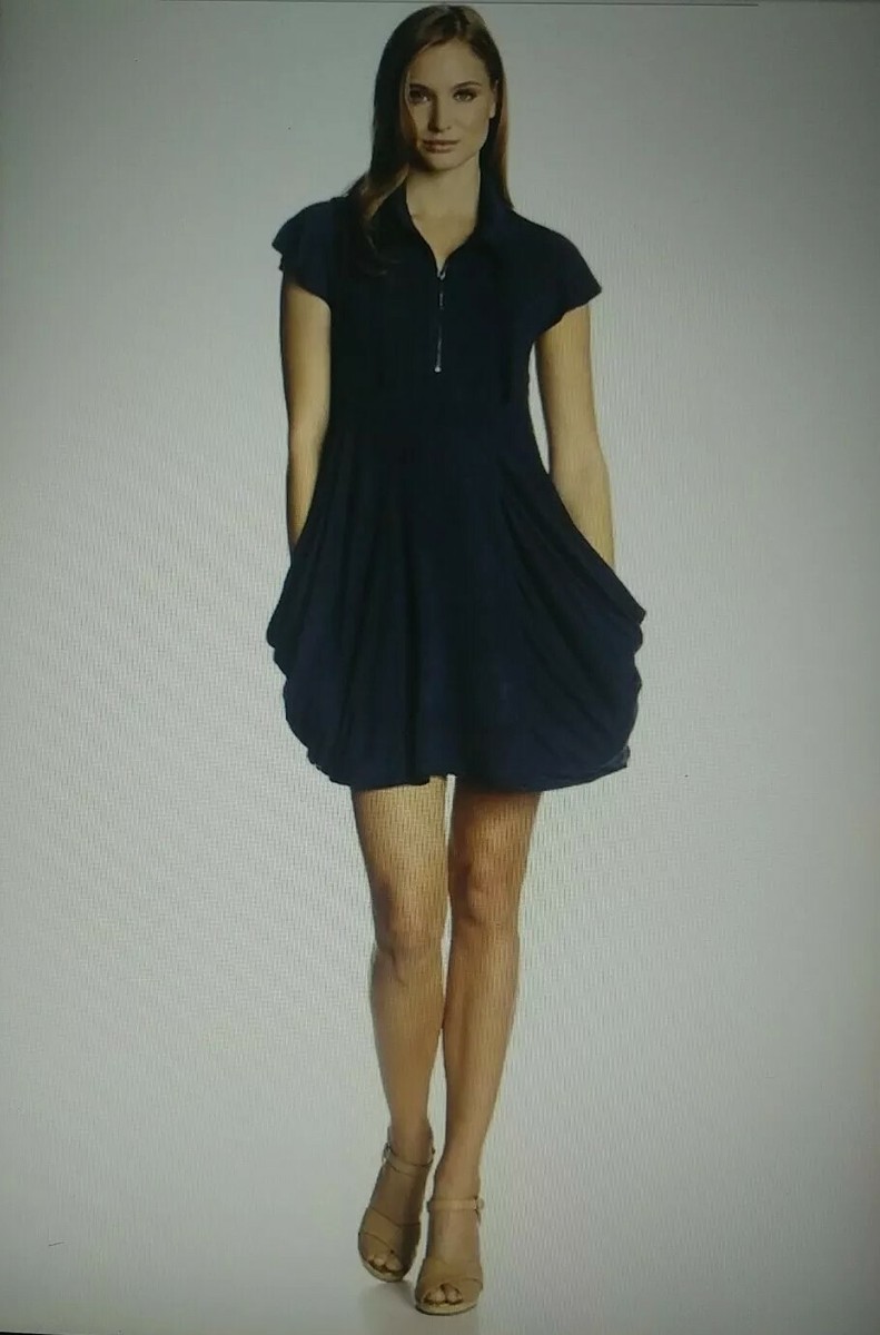 Kensie Womens Blue Knit Dress With Large Pockets Sz L | eBay