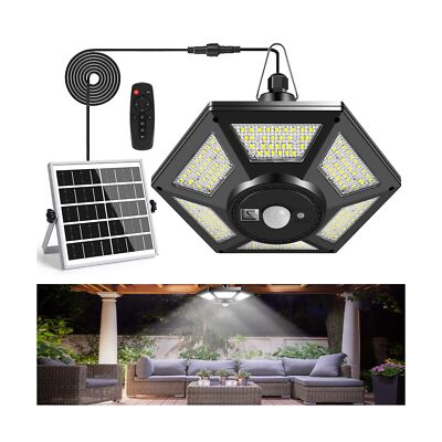 Deogos Solar Shed Light, Solar Pendant Light Indoor Outdoor,180 LED 1000LM So...