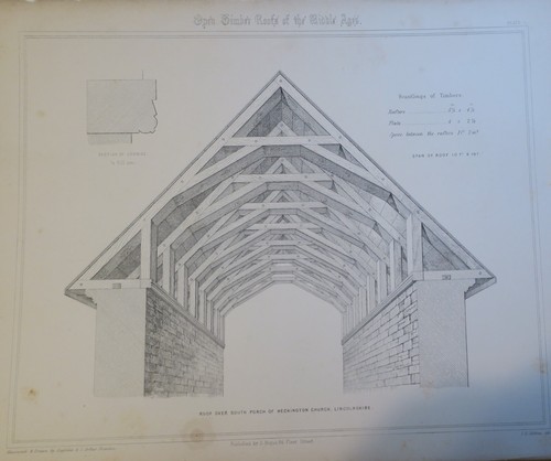 The Open Timber Roofs of The Middle Ages,1849 1st Edition,complete text & Plates - Picture 9 of 24