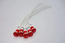5 Pcs 220V AC 10mm RED Panel Mounting neon  Indication Signal Pilot Light