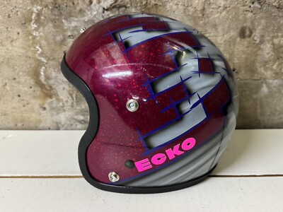 NEW Old School ECKO BMX HELMET Open Face Custom Paint Medium Echo