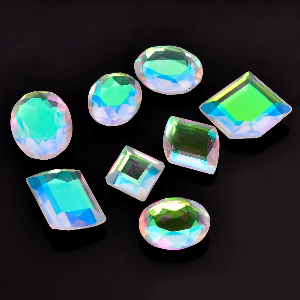 Aura Quartz Glass Loose Gemstone Lab Created Wholesale Bulk Lot Top Quality - Image 4 of 4