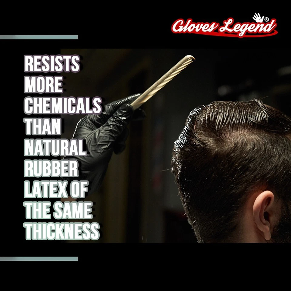 Large - 400 PCS Black Nitrile Powder Free Medical Exam Tattoos Piercing Gloves - Image 3 of 4