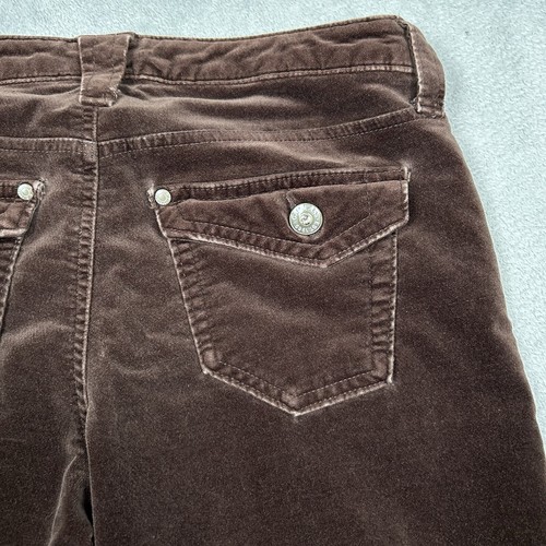 GAP Low Rise Bootcut Pants Women's 4 Suede Velour 30x31 Flap Pockets Stretch EUC - Picture 6 of 12