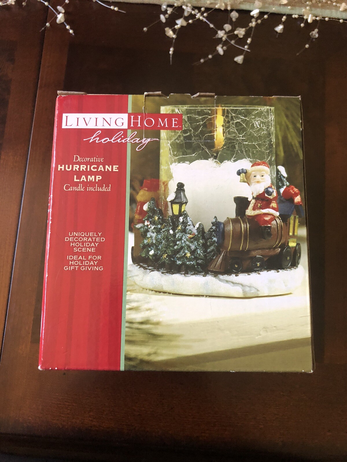 Living Home Holiday Scene Decorative Hurricane Lamp With Candle For Sale Online