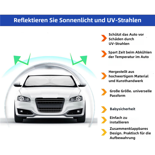 AutoFrontscheibe Sonnenschutz Windschutzscheibe Sonnenblende UV Schutz 160X86cm - Bild 8 von 9