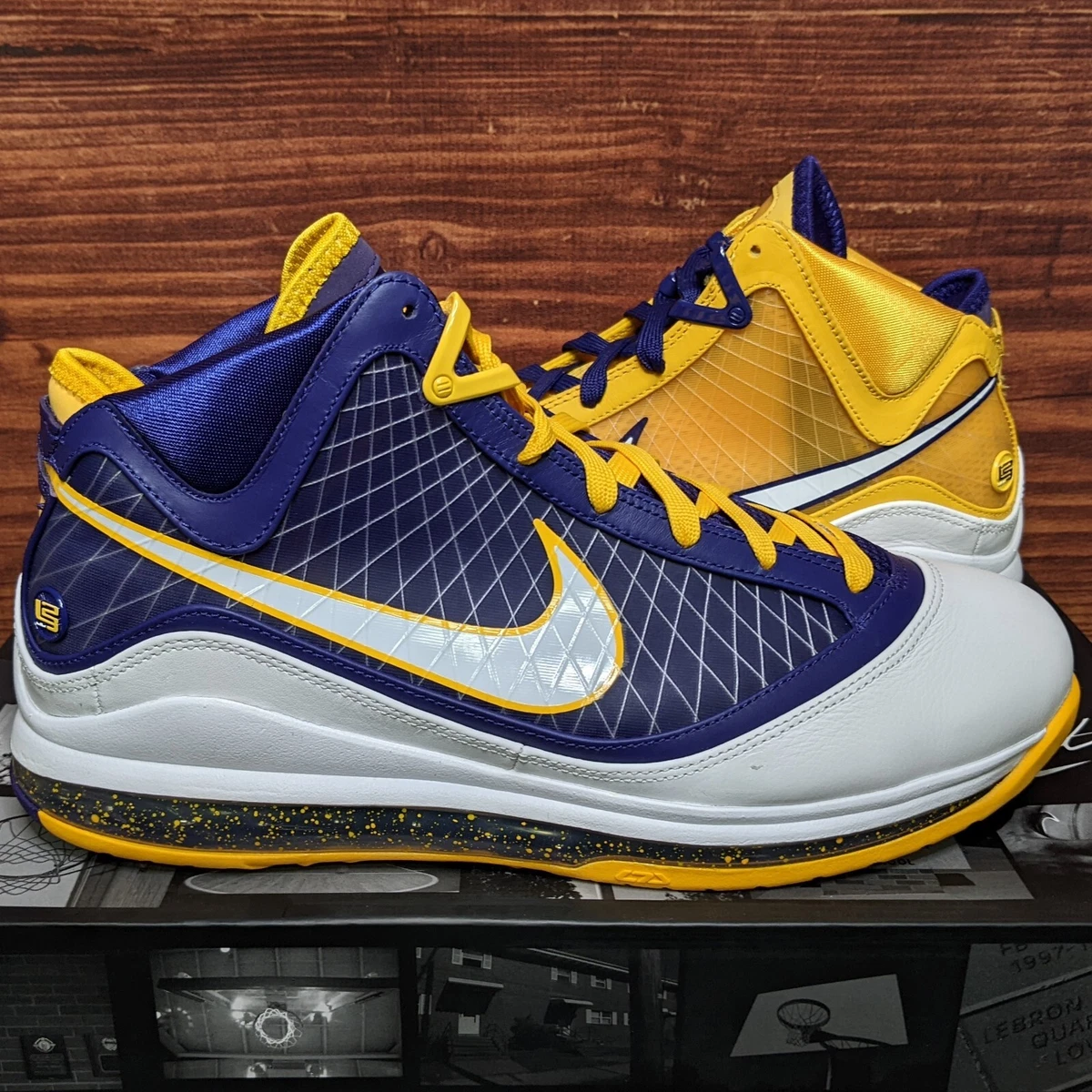 Nike LeBron 7 VII QS Media Day 11 Purple Yellow Lakers CW2300-500 194495919753 | eBay