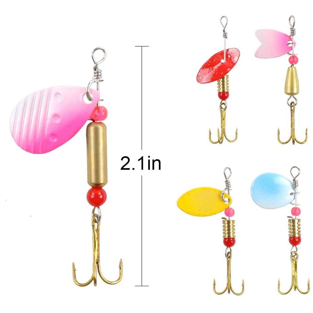 30PCS Fishing Lures Kit Set Spinnerbait for Bass Trout Walleye Salmon Assorted Metal Hard Lures Inline Spinner Baits 30PCS Fishing Lures Kit Set Spinnerbait for Bass Trout Walleye Salmon Assorted Metal Hard Lures Inline Spinner Baits
