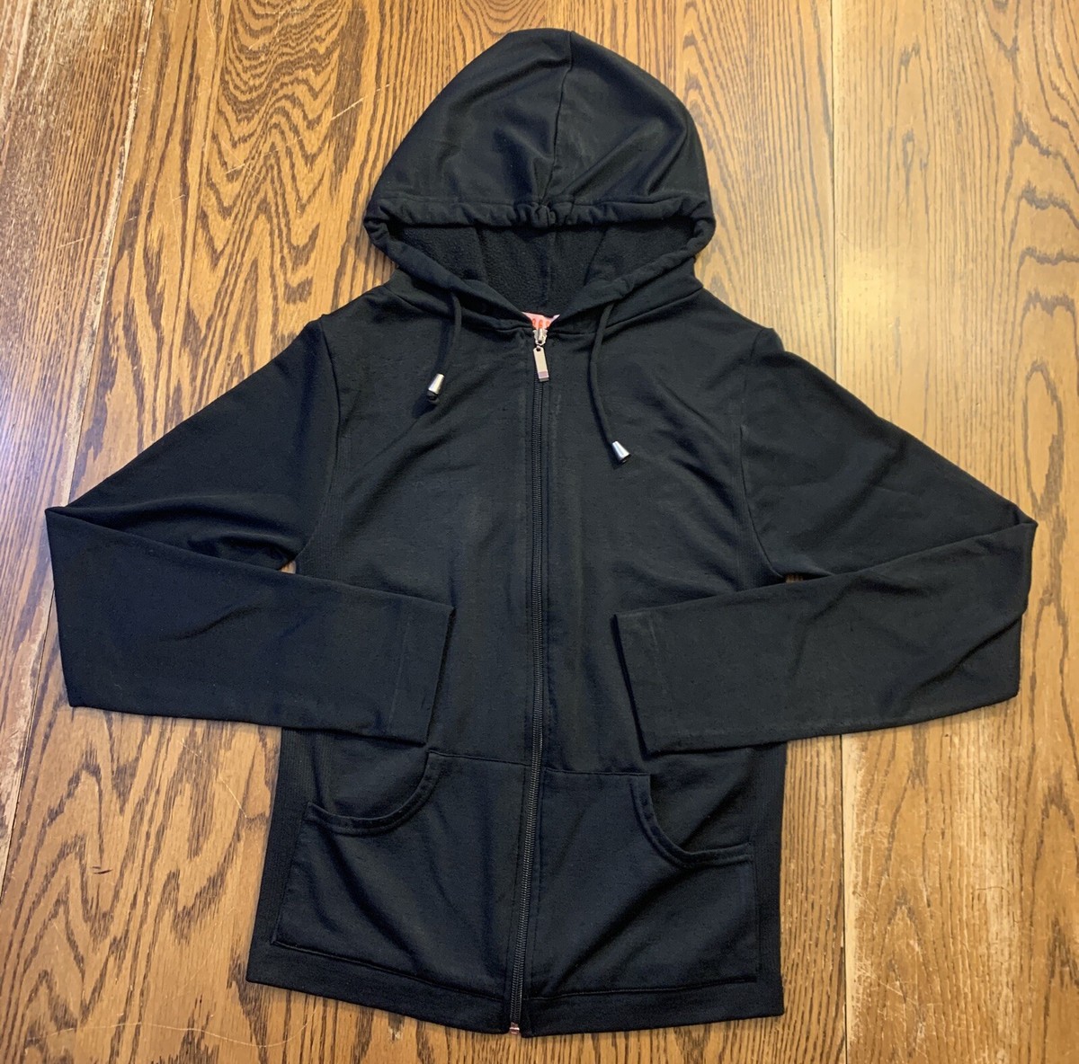 Coco & Shay Black Stretchy Zip Up Petite Women's Jacket Size