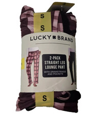 Lucky Brand 2-Pack Straight Leg Lounge Pants, Women's Size: S 