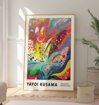 Yayoi Kusama Infinity Dots Print, Abstract Modern Poster, Modern Pattern