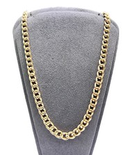 9ct 9k Yellow Gold Rounded Curb Gradual Link Ladies Chain 40.98 Grams 44cm. New