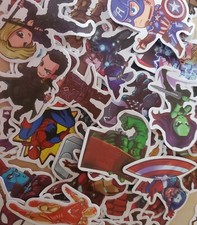 MARVEL Superheroes Stickers 25 pk Spiderman Ironman Guardians NO DUPLICATES