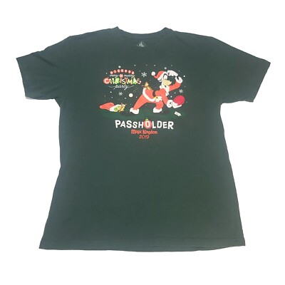 Disney Mickey’s Very Merry Christmas Party Magic Kingdom 2019 Passholder  Shirt L