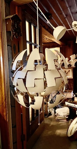 Large 18” DEATH STAR IKEA Hanging White Pendant Lamp - Picture 6 of 11