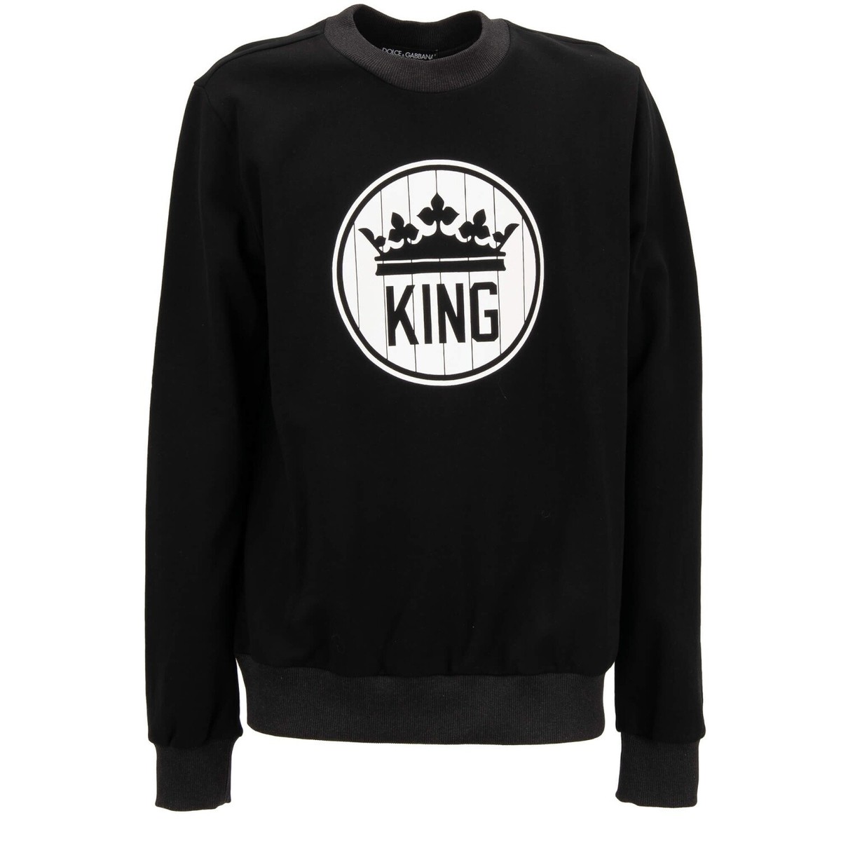 Dolce Gabbana Crown Sweater King Black White 11567 Australia