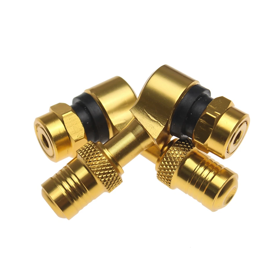 Gold 11.3mm Wheel Tire Valve Stem Cap For Suzuki Yamaha Kawasaki Honda Aluminum - Image 2 of 4