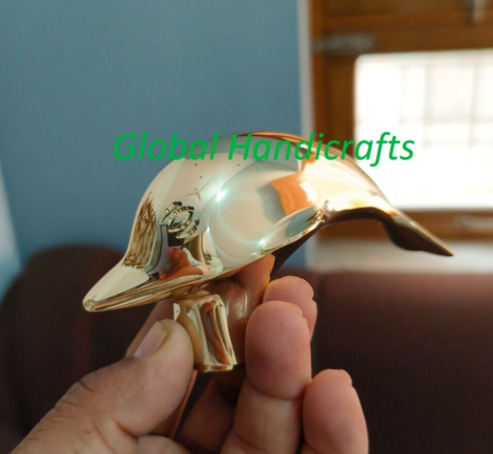 Nautical Handmade Solid Brass dolphin Handle for … - image 1