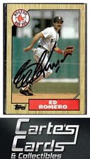 Ed Romero 1987 Topps #675  Boston Red Sox TTM/IP Signed Autographed