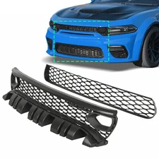 For 2015-23 Dodge Charger RT SCAT PACK SRT Style Front Upper + Lower Grille Kit