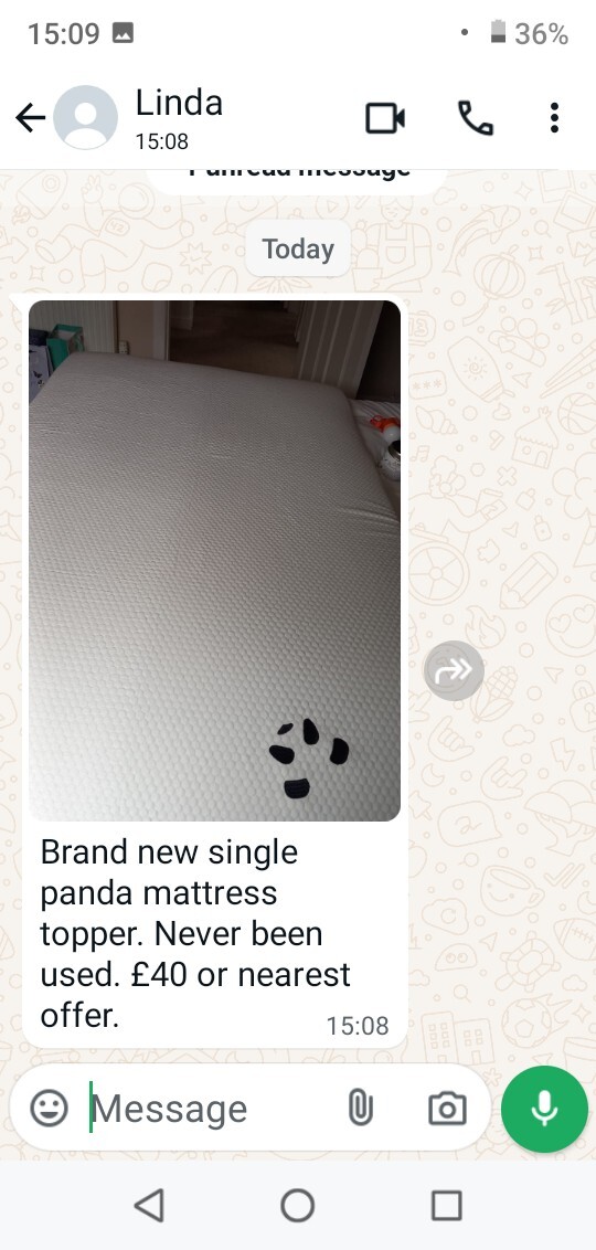 Panda Single Mattress Topper eBay