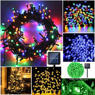  Solar String Lights Outdoor Xmas Tree Lights Garden Decor 100-200 LED Lights