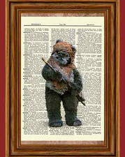 Ewok Star Wars Dictionary Art Print Book Picture Poster Gift Return of the Jedi