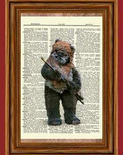 Ewok Star Wars Dictionary Art Print Book Picture Poster Gift Return of the Jedi