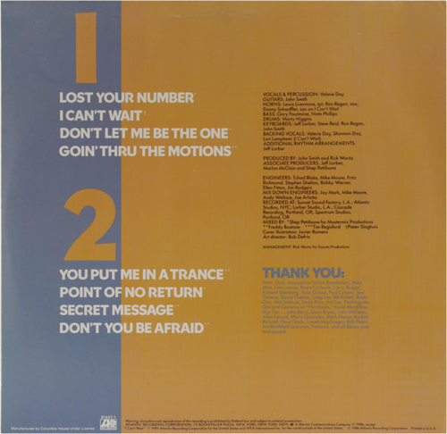 NU SHOOZ Poolside USED 1986 LP Synth-Pop Vinyl Record I Can't Wait ATL-81647 - Picture 2 of 2