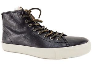 Top Sneakers Black Leather Size 