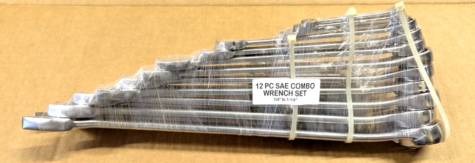 NEW BLACKHAWK USA 12Pc. SAE Combination Wrench Set 1/4" :1-1/4"-Alloy Steel F.Sh - Image 2 of 4