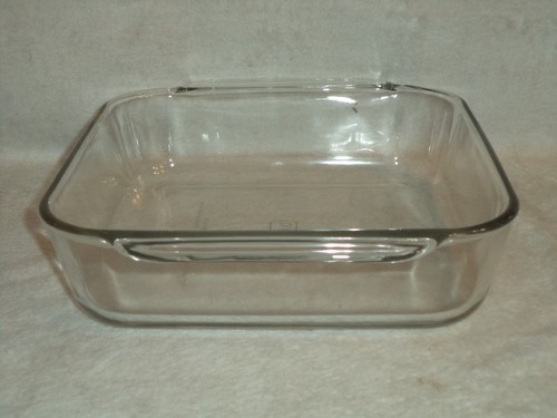 Cazuela cuadrada Pyrex 2 quilates transparente 8x8x2 brownie hornear #222 sin tapa B2 - Imagen 2 de 4