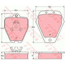 TRW Bremsbeläge GDB1323 Bremsklötze für Audi A4 Avant 8D5 B5