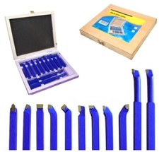 Lame/Utensili in acciaio per troncatura a tornio/mini tornio 6mm in box di legno