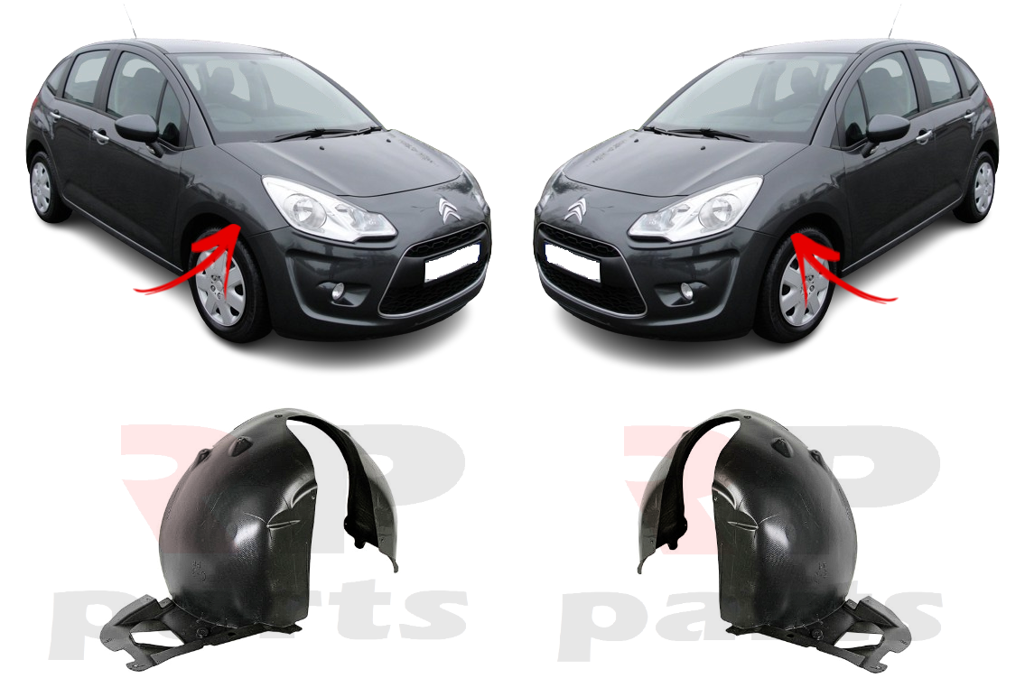 Garde-boue Citroën C3 Picasso 2013-2017 - Kit 4 Pièces Avant/arrière, Protection Contre Projections Et Graviers