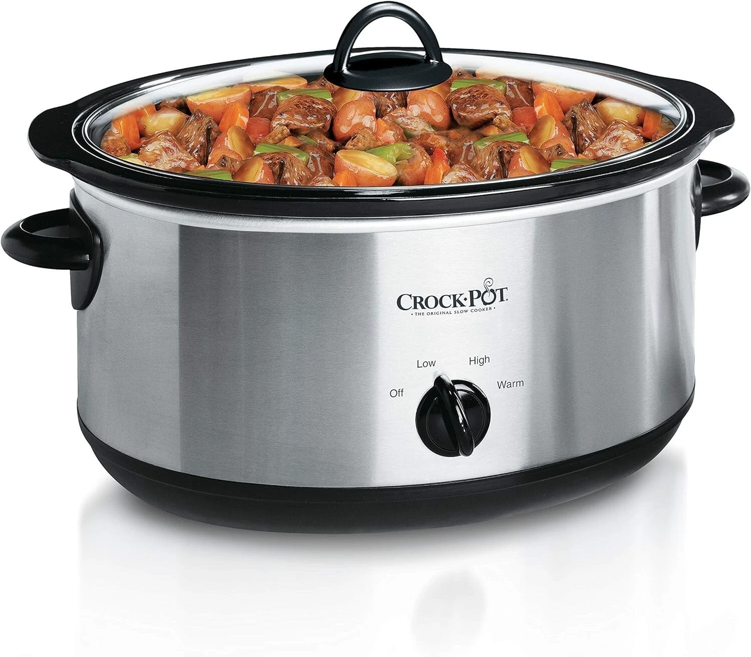 Crock-Pot SCV700-SS 7 qt. Manual Slow Cooker Crockpot for soup vegetables Chili