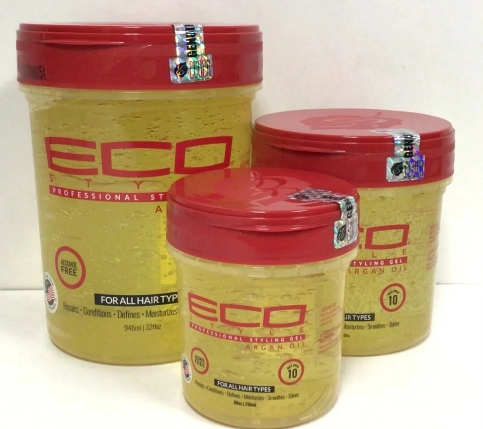 Eco Styler Professional Argan Oil Styling Hair Gel Maximum Hold 80/32/16/8fl oz - Image 2 of 2