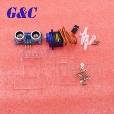 SG90 Servo+HC-SR04 Ultrasonic Distance Measuring Module+Mount Bracket Kit