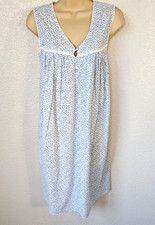Gilligan O'Malley Size M Chemise Nightgown Blue White Ditsy Floral Cottagecore