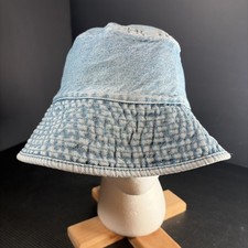 Vtg Eddie Bauer Blue Jean Cotton Denim Bucket Hat One Size