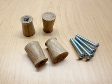 NEW Set of 4 x IKEA TÄRNESTAD Small Oak Knobs + Screws Billy Door Drawer Knobs