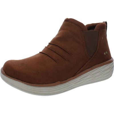 Ryka Womens Niah Brown Faux Suede Ankle Boots Shoes 7 Wide (C,D,W) BHFO 4943