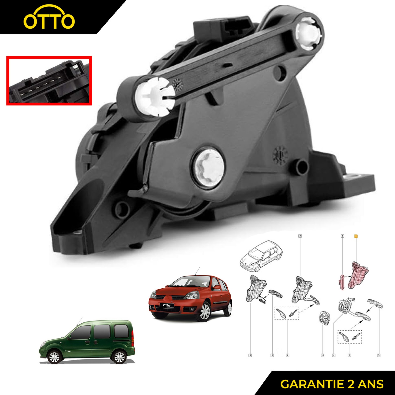 Potentiomètre accélérateur Clio II à double piste conductrice 82000699691