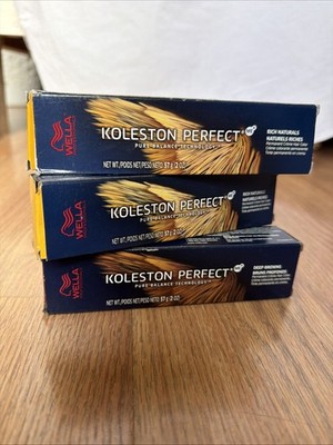 WELLA KOLESTON PERFECT ME+ PURE BALANCE Permanent Hair Color Lot Of 3 New W/Box