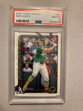 Topps 2025 Update Nick Kurtz US201 - PSA 10 - Low Gem Rate - Athletics - ROY
