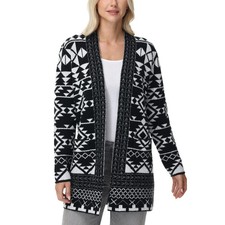 Frye Women's Patterned Cardigan, Black, Size: Medium, New