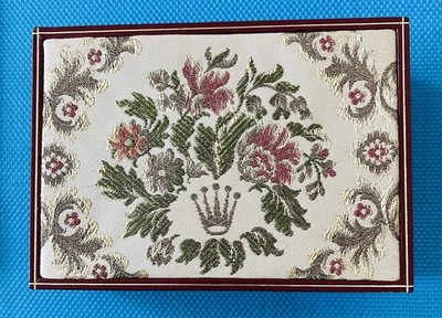 ROLEX Vintage President Embroidered Tapestry Red Watch Box  display picture 3