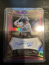 2025 Panini Select Drew Burress Purple Prizm Signatures Auto 1435 
